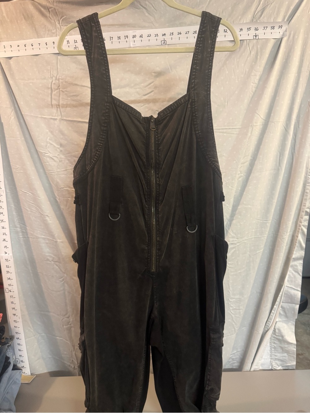 Free People Black Utility Jumpsuit